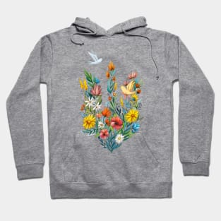 Ukrainian Floral Trident Hoodie